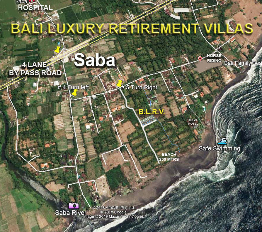 Bali Luxury Retirement Villas Saba Map