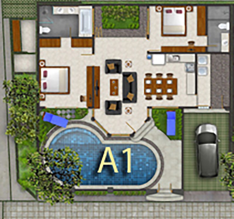 Bali Luxury Retirement Villa AI Floor PLan