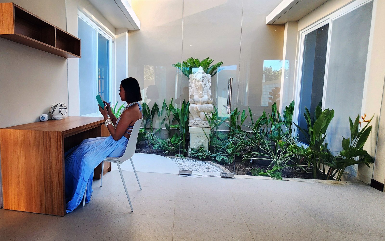 Bali Luxury Retirement Villa Living Room Work Station