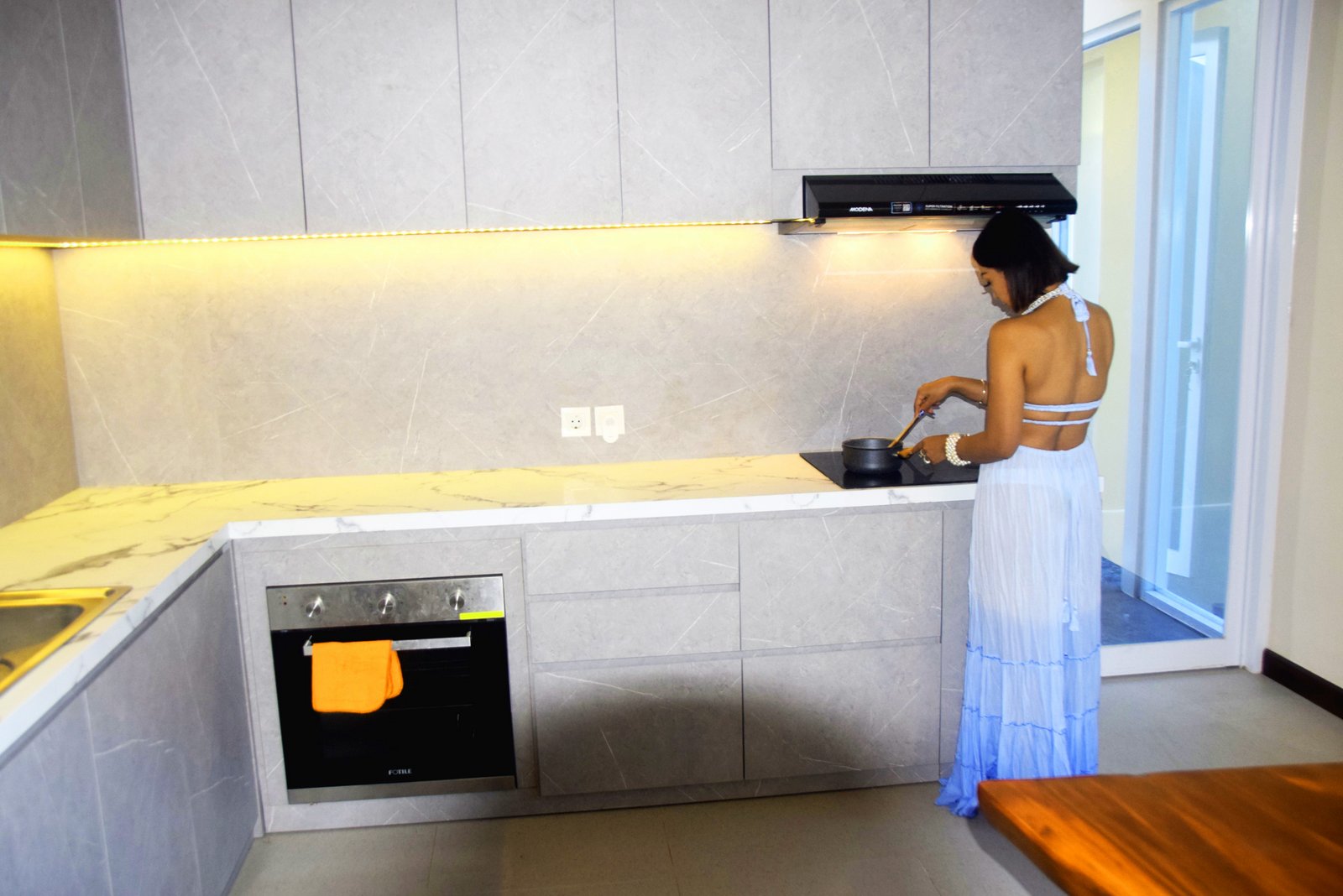 Bali Luxury Retirement Villa Kitchen Electric Oven and Range