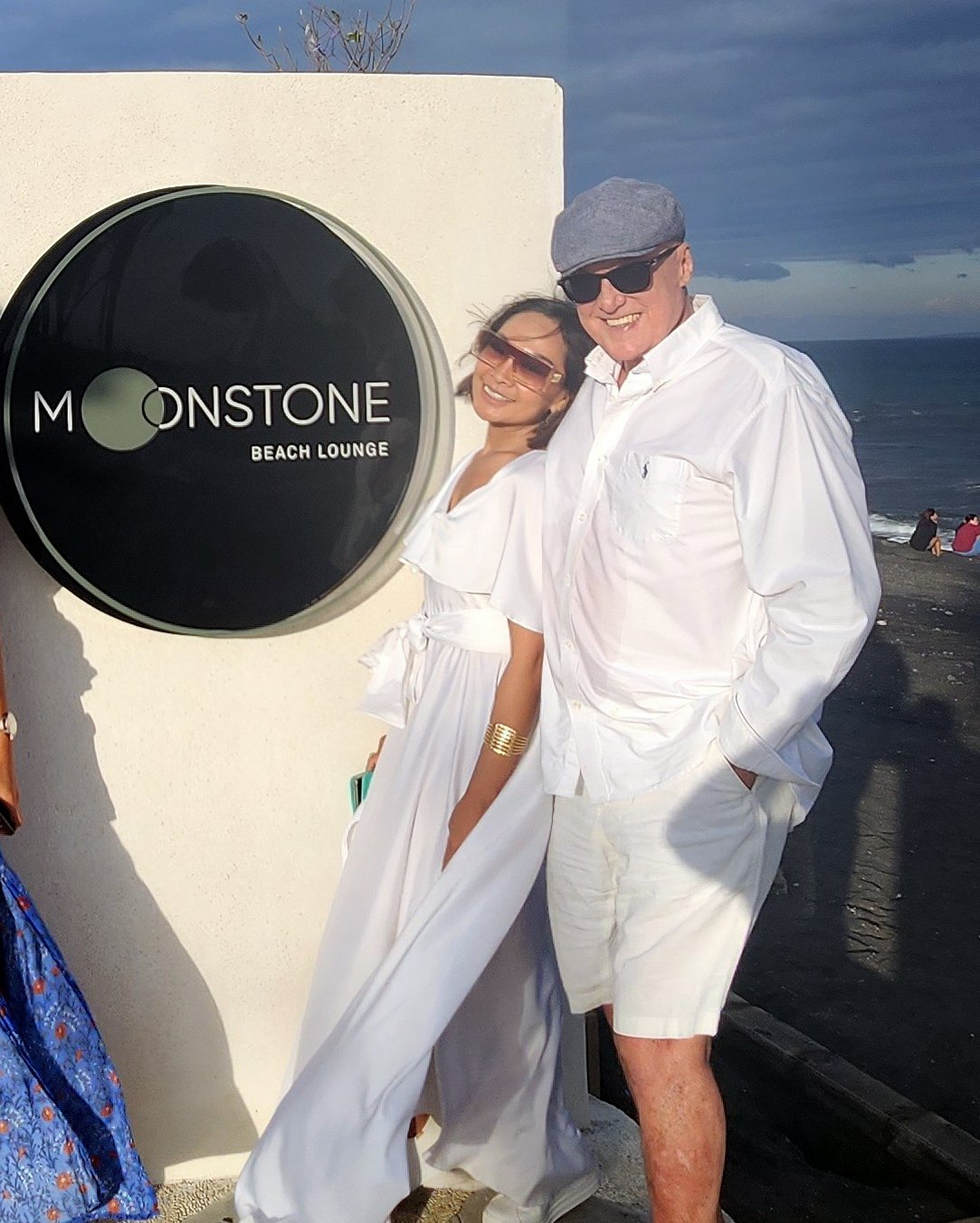 Bali Luxury Retirement Villas Owners And neighbors Spouse Azizah a Registered  Notaris and Baby Boomer Lawrence At brand new Moonstone Beach Club on a minutes away